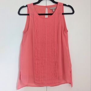 Banana Republic XS Coral Pleated Blouse